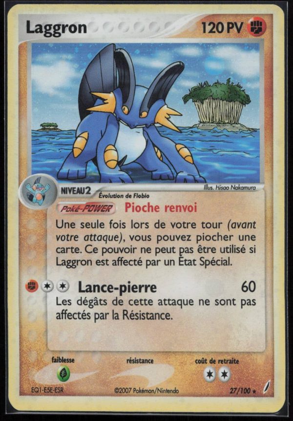 LAGGRON HOLO 27/100 – GARDIENS DE CRISTAL – POKEMON FR 2007