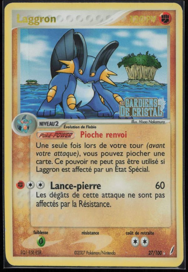 LAGGRON REVERSE 27/100 – GARDIENS DE CRISTAL – POKEMON FR 2007