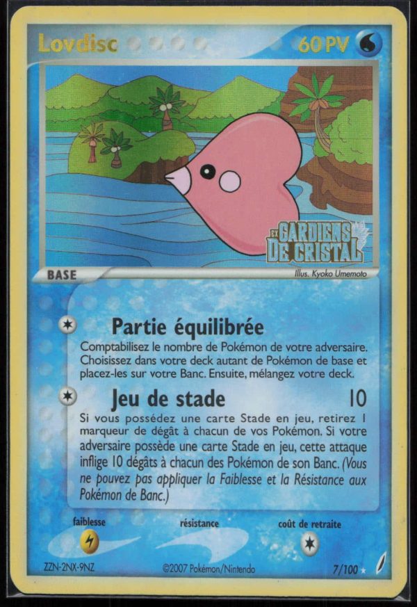 LOVDISC REVERSE 7/100 – GARDIENS DE CRISTAL – POKEMON FR 2007