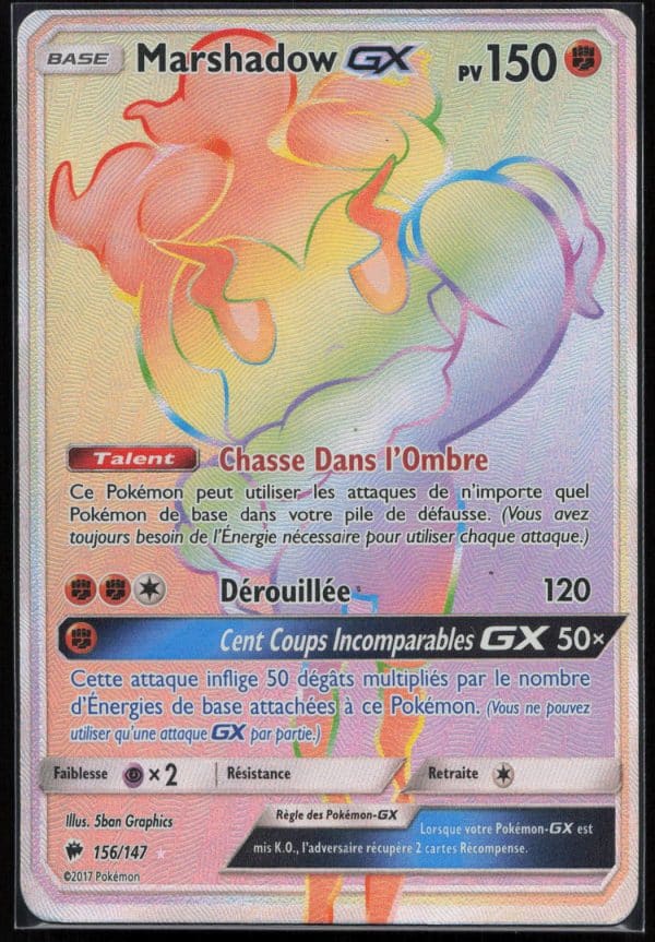 MARSHADOW GX 156/147 – OMBRES ARDENTES – POKEMON FR 2017