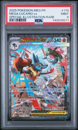 MEGA LUCARIO 179/132 PSA 9 – MEGA EVOLUTION – POKEMON FR 2025