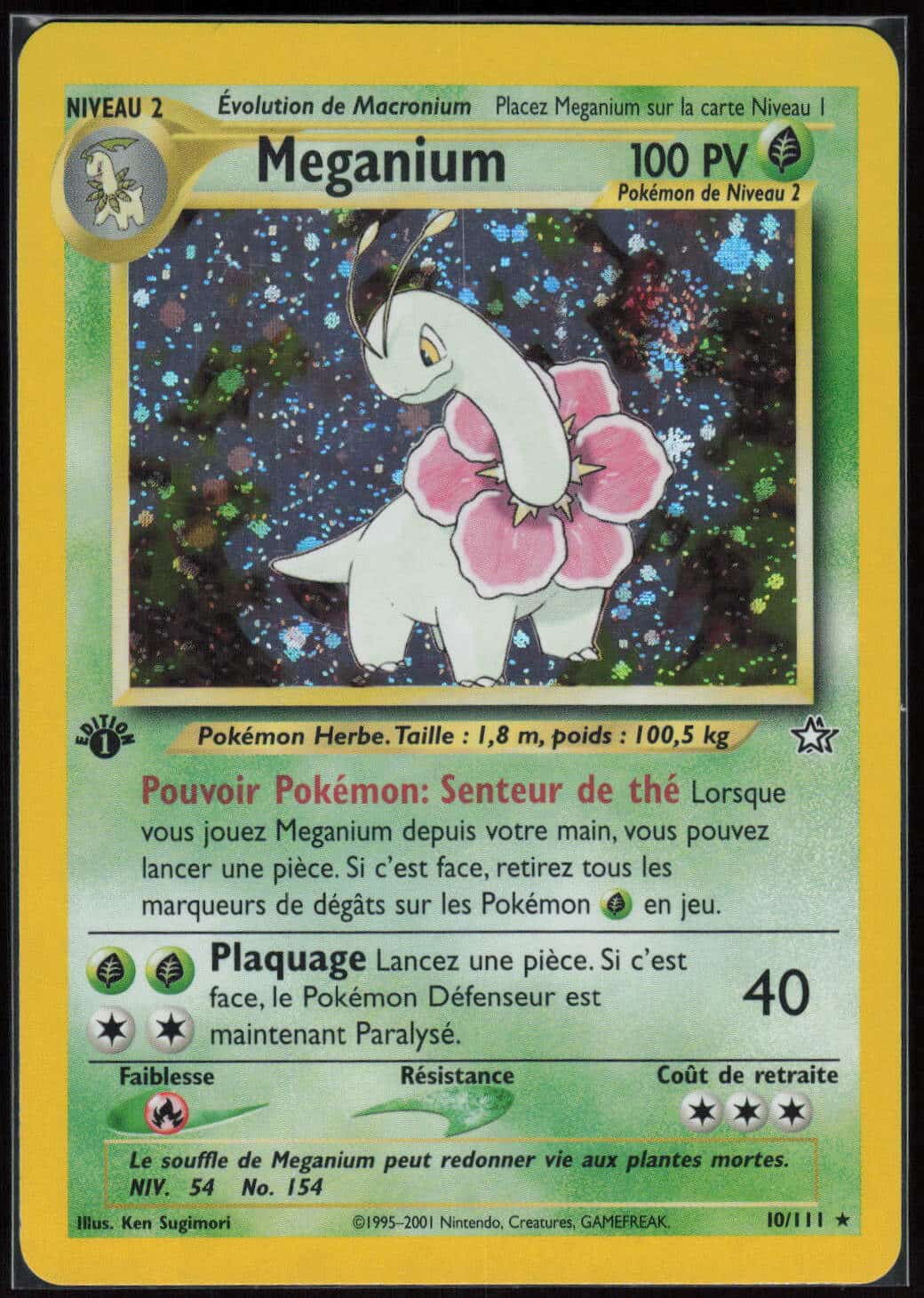MEGANIUM HOLO ED1 10/111 - NEO GENESIS - POKEMON FR 2001