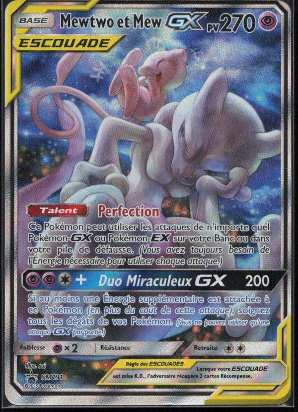 MEWTWO ET MEW GX SM191 – SOLEIL ET LUNE – POKEMON FR 2019