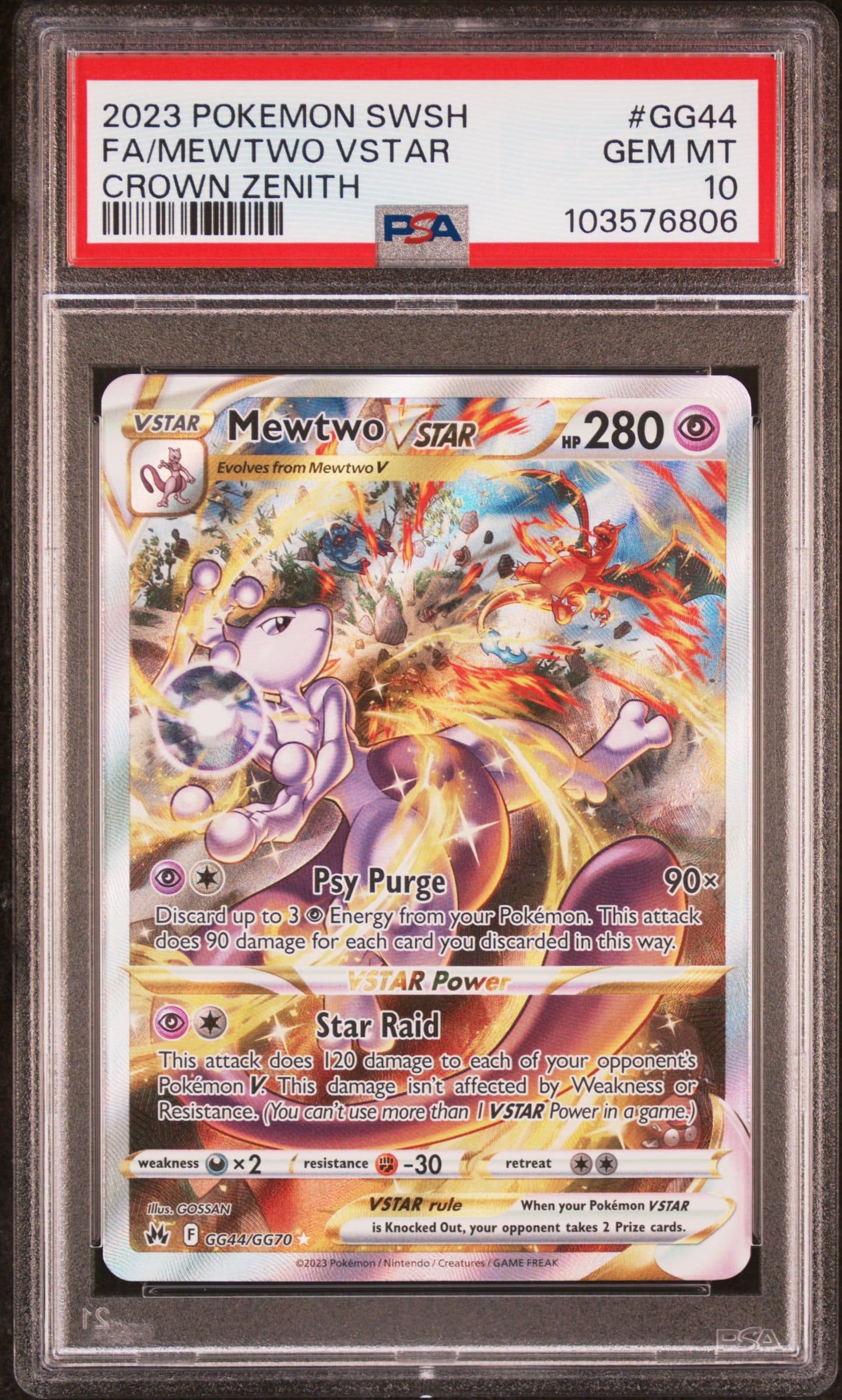 MEWTWO VSTAR GG44/GG70 PSA 10 - POKEMON US 2023