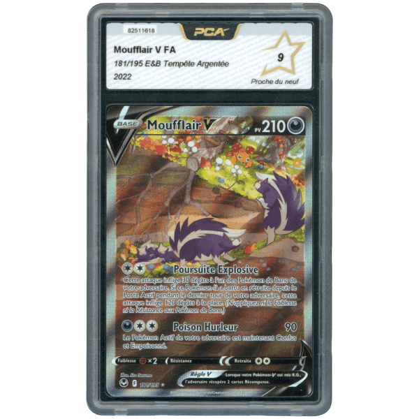 MOUFFLAIR V FA 181/195 PCA 9 – TEMPETE ARGENTEE – POKEMON FR 2022