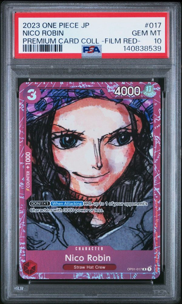 NICO ROBIN OP01-017 PSA 10 – FILM RED – ONE PIECE JP 2023