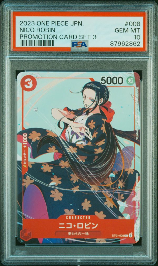 NICO ROBIN PROMOTION CARD SET 3 PSA10 – ONE PIECE 2023