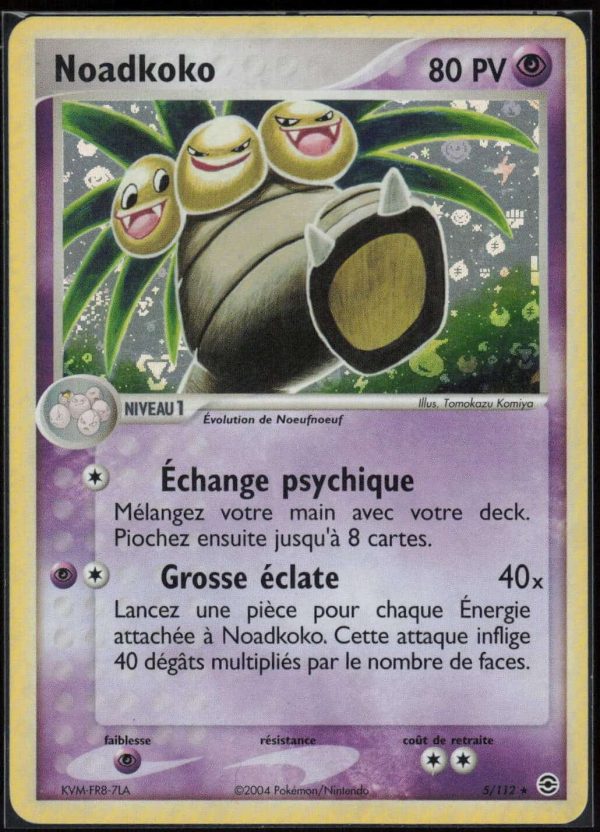 NOADKOKO REVERSE 5/112 – ROUGE FEU VERT FEUILLE – POKEMON FR 2004