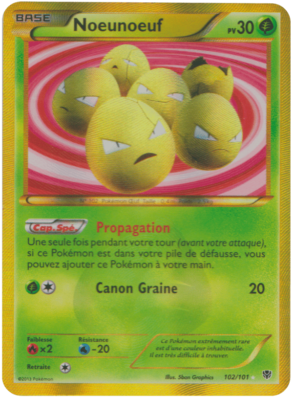 NOEUNOEUF SHINY 102/101 – EXPLOSION PLASMA – POKEMON FR 2013