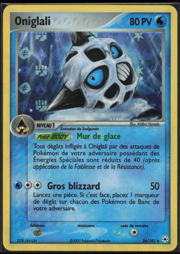 ONIGLALI REVERSE 34/101 – LEGENDES OUBLIEES – POKEMON FR 2005