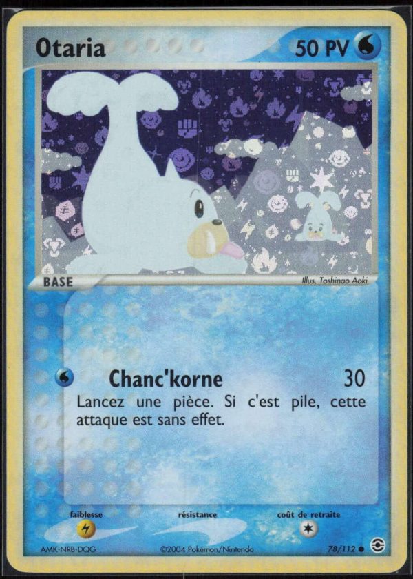 OTARIA REVERSE 78/112 – ROUGE FEU VERT FEUILLE – POKEMON FR 2004