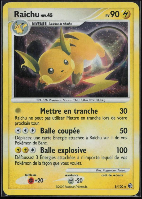 RAICHU HOLO 8/100 – TEMPÊTE – POKEMON FR 2008