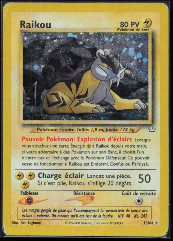 RAIKOU HOLO 13/64 – NEO REVELATION – POKEMON FR 2002