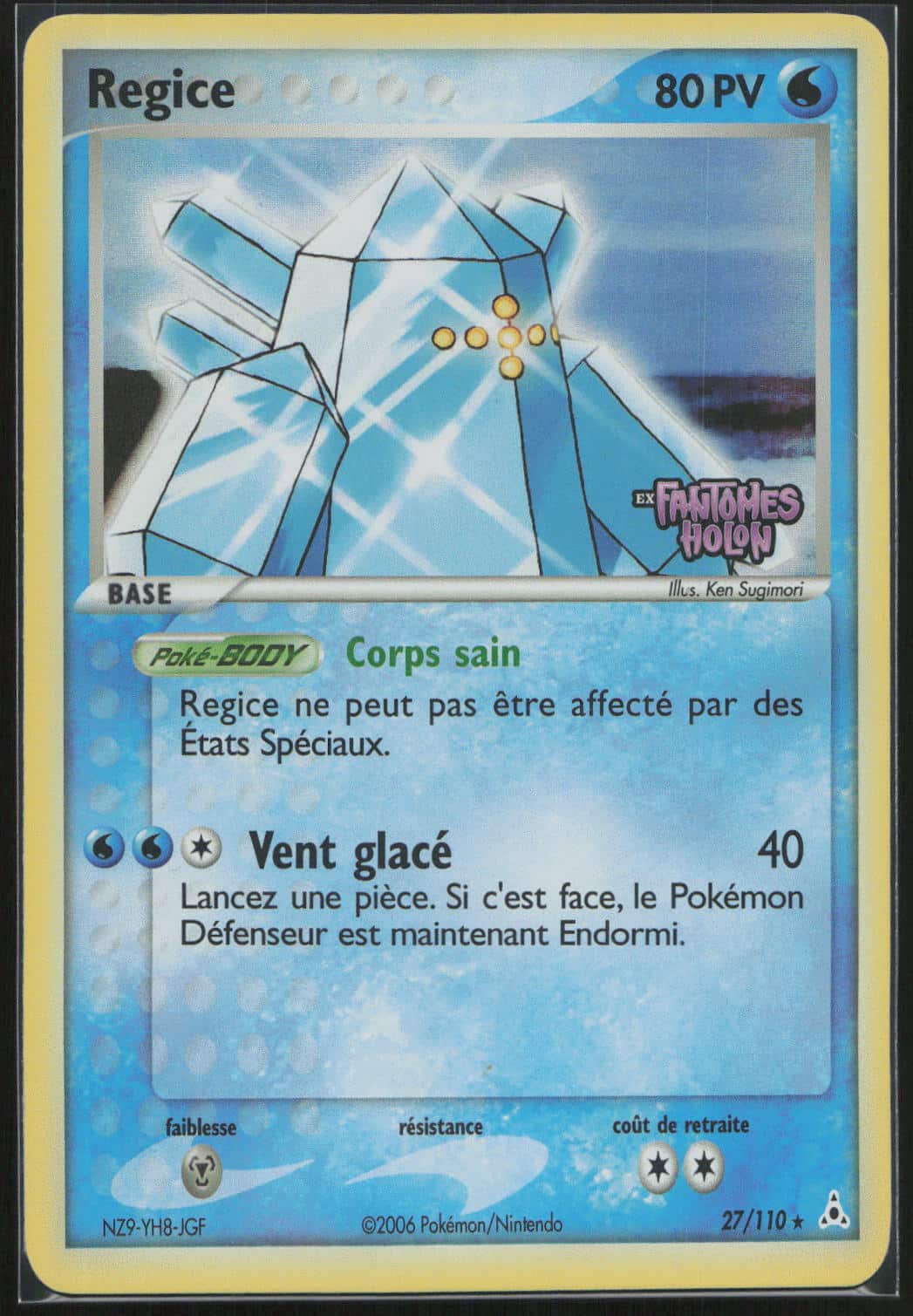 REGICE REVERSE 27/110 - FANTOMES HOLON - POKEMON FR 2006