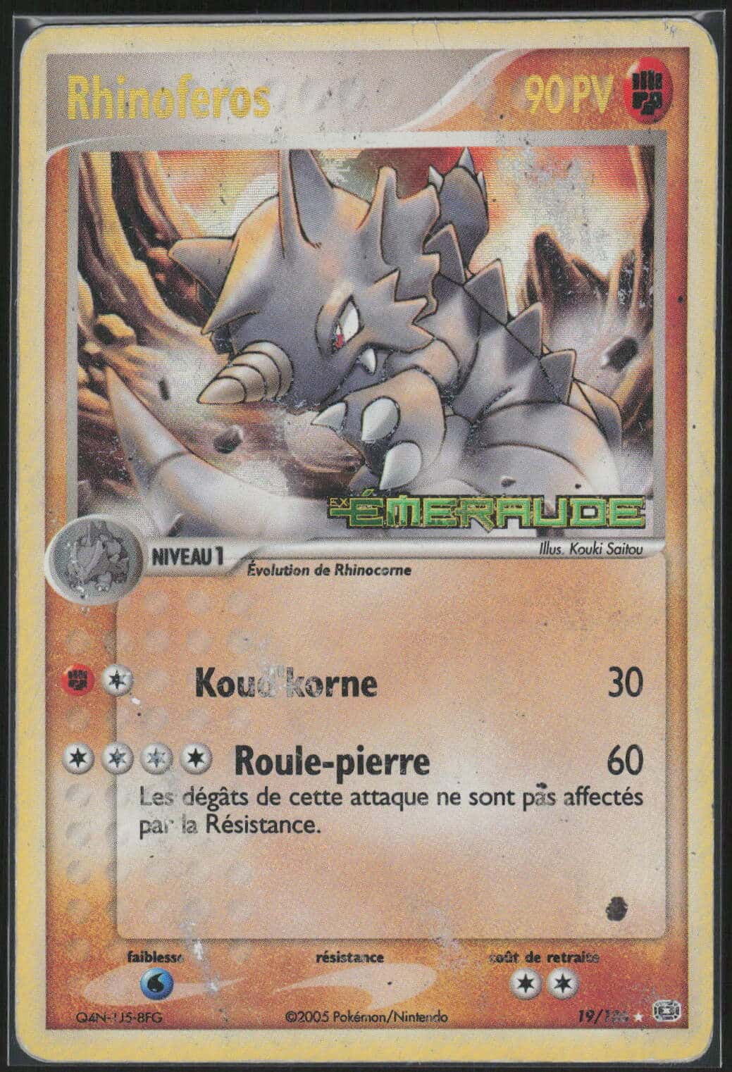 RHINOFEROS REVERSE 19/106 - EMERAUDE - POKEMON FR 2005