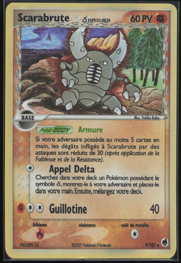 SCARABRUTE HOLO 9/101 – ILE DES DRAGONS – POKEMON FR 2007