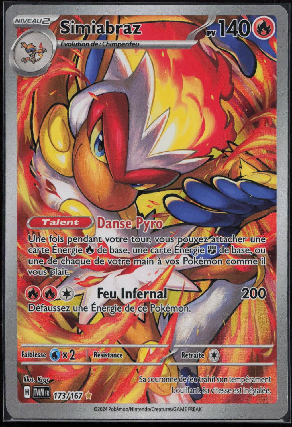 SIMIABRAZ AR FA 173/167 - MASCARADE CREPUSCULAIRE - POKEMON FR 2024