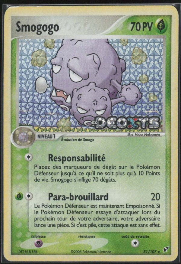 SMOGOGO REVERSE 51/107 – DEOXYS – POKEMON FR 2005