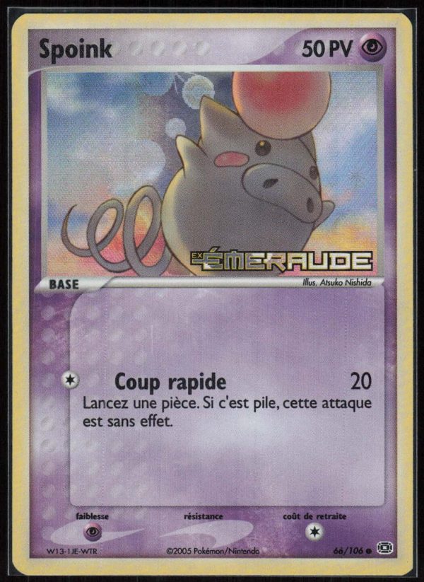 SPOINK REVERSE 66/106 – EMERAUDE – POKEMON FR 2005
