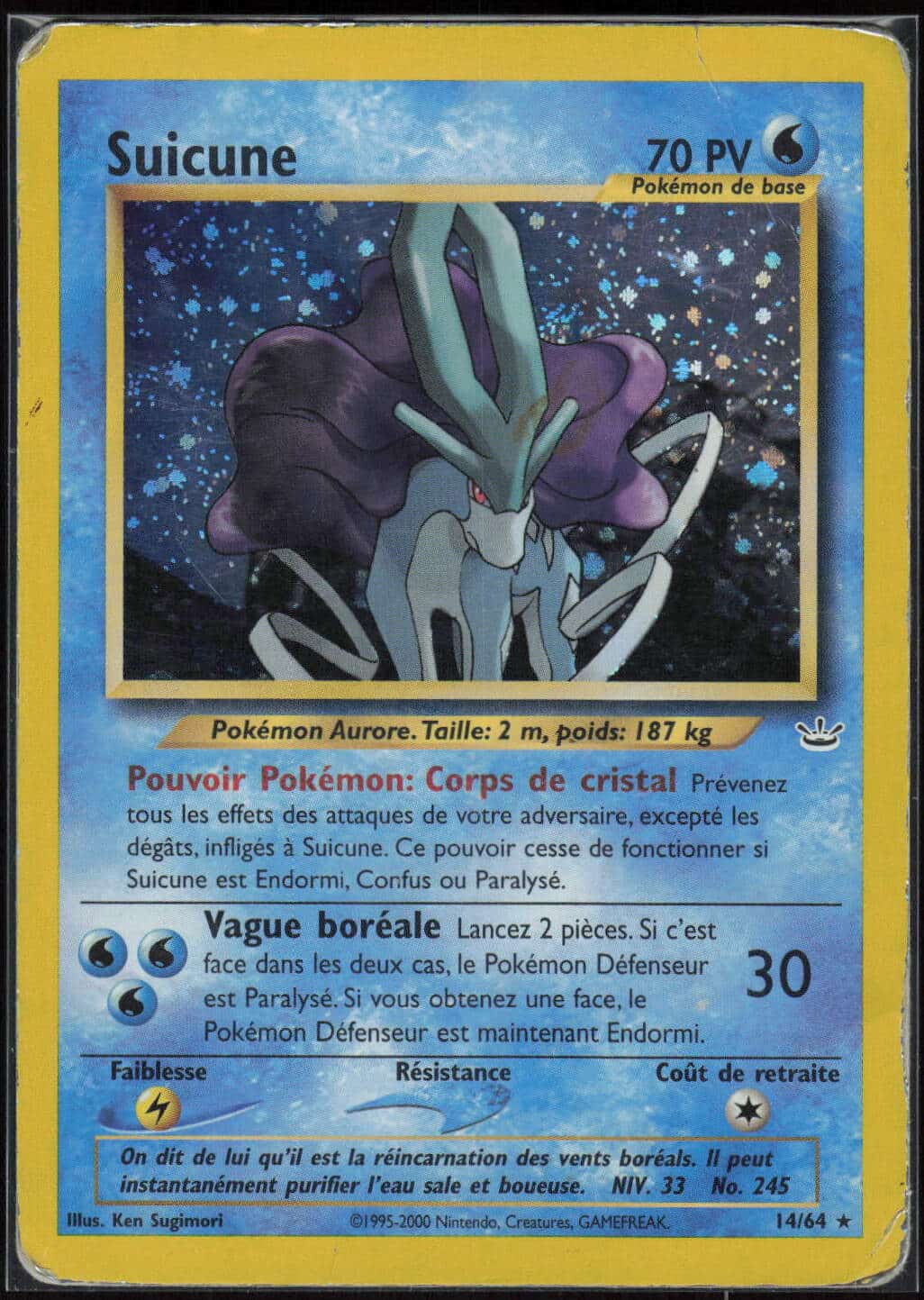SUICUNE HOLO 14/64 - NEO REVELATION - POKEMON FR 2002