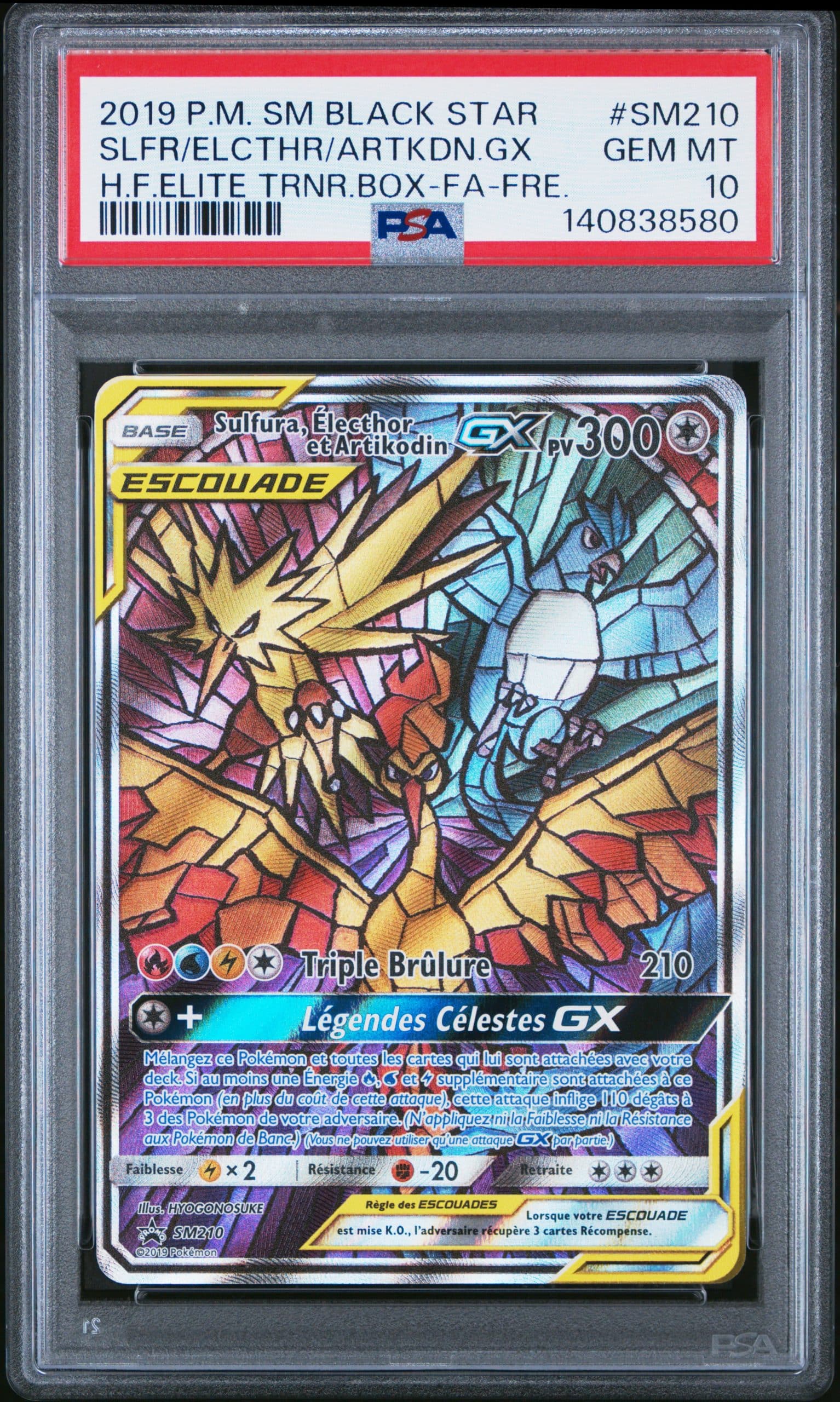SULFURA ELECTHOR ARTIKODIN PROMO GX FA SM210 PSA 10 - PROMO - POKEMON FR 2019