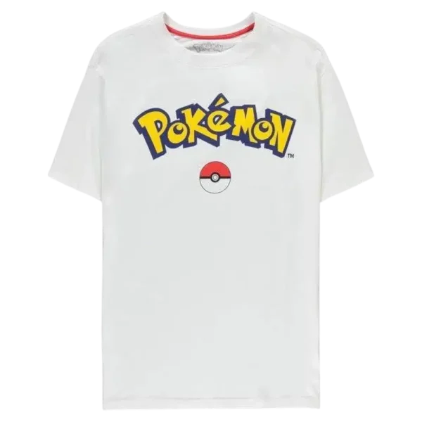 T-SHIRT BLANC LOGO POKEMON – M – POKEMON