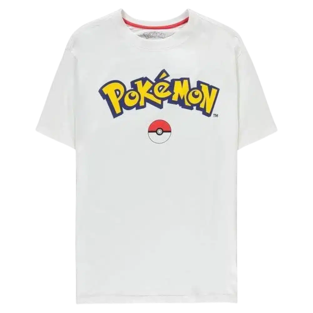 T-SHIRT BLANC LOGO POKEMON - M - POKEMON