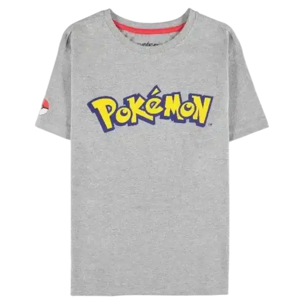 T-SHIRT GRIS LOGO POKEMON – S – POKEMON