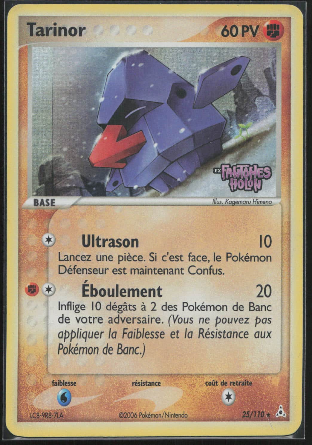 TARINOR REVERSE 25/110 - FANTOMES HOLON - POKEMON FR 2006