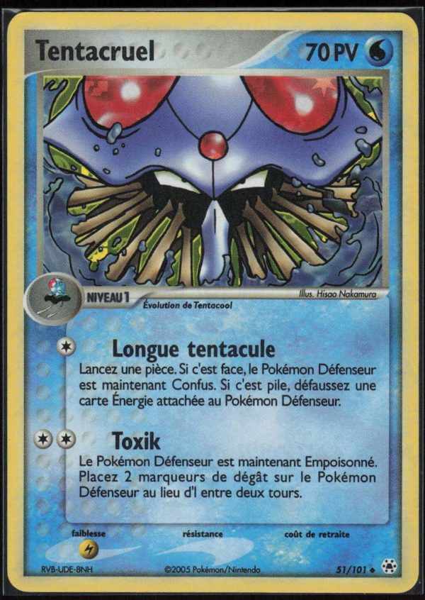 TENTACRUEL REVERSE 51/101 – LEGENDES OUBLIEES – POKEMON FR 2005