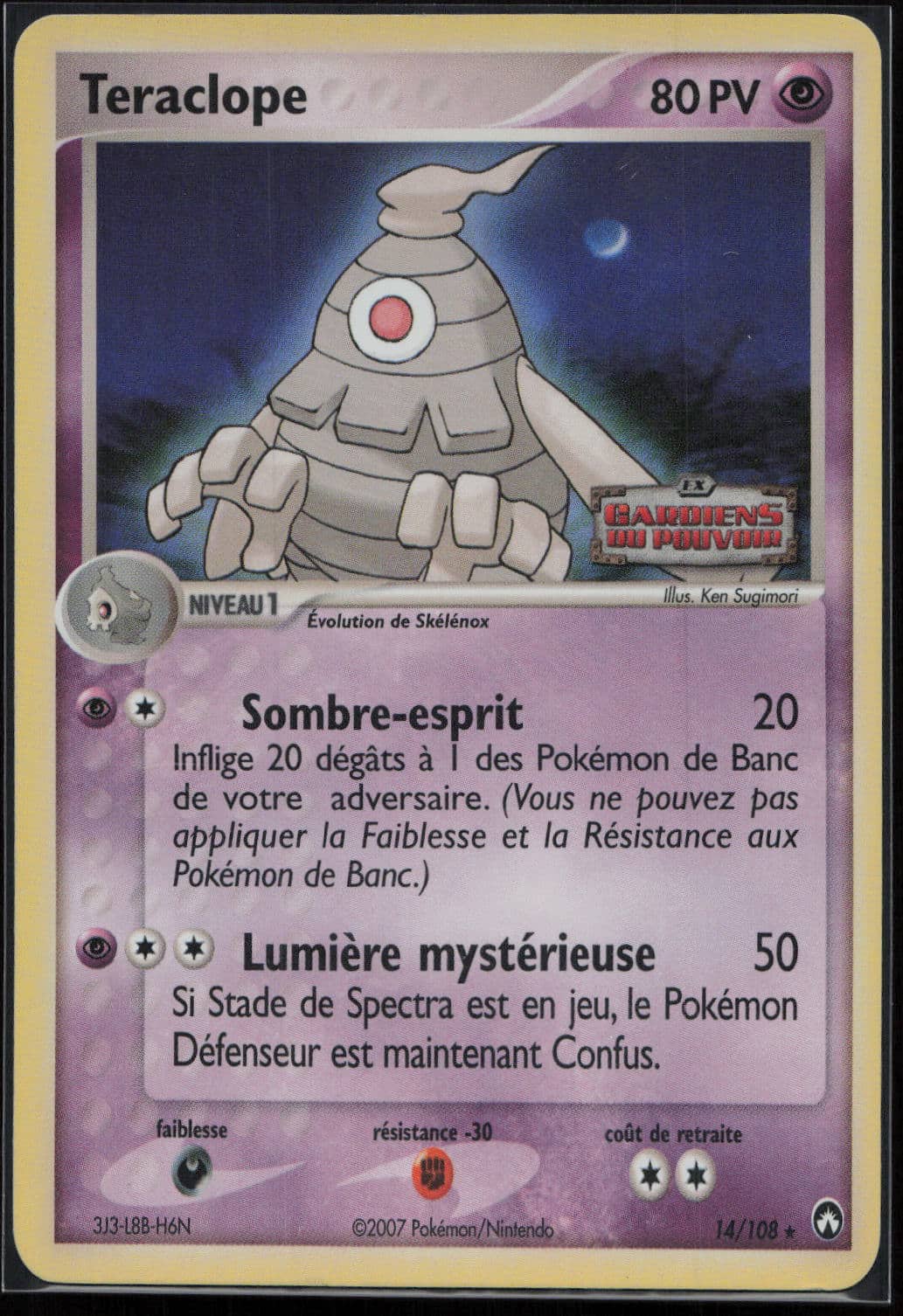 TERACLOPE REVERSE 14/108 - GARDIENS DU POUVOIR - POKEMON FR 2007