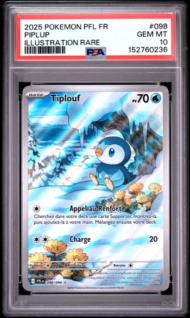 TIPLOUF AR 098/094 PSA 10 – ME02 – POKEMON FR 2025