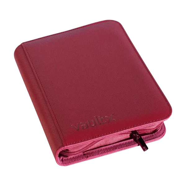 VAULT X ZIP BINDER – 2×2 METALLIC RED – 160 CARTES