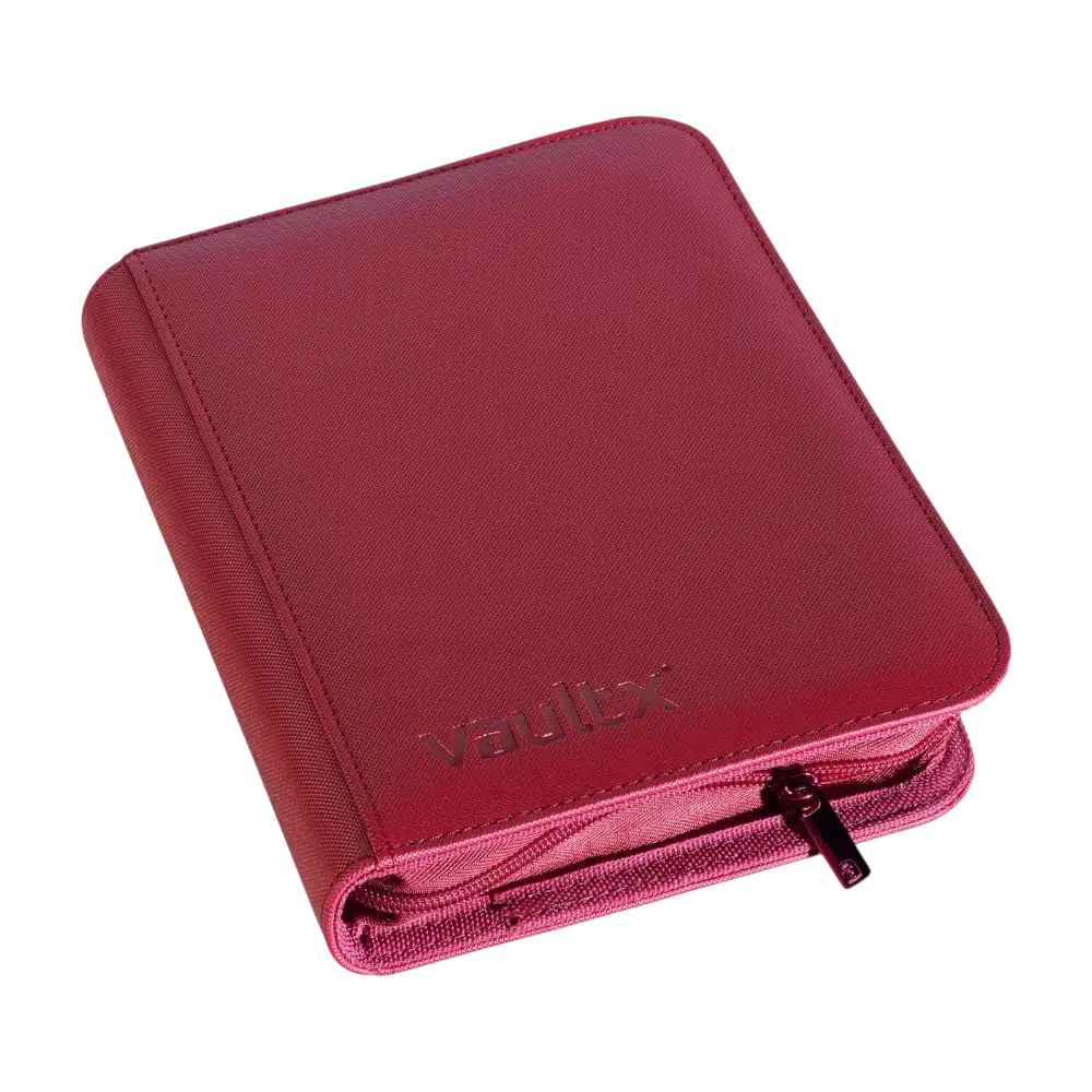VAULT X ZIP BINDER - 2x2 METALLIC RED - 160 CARTES