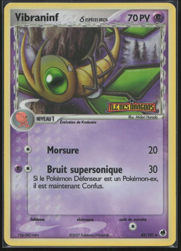 VIBRANINF REVERSE 42/101 – ILE DES DRAGONS – POKEMON FR 2007