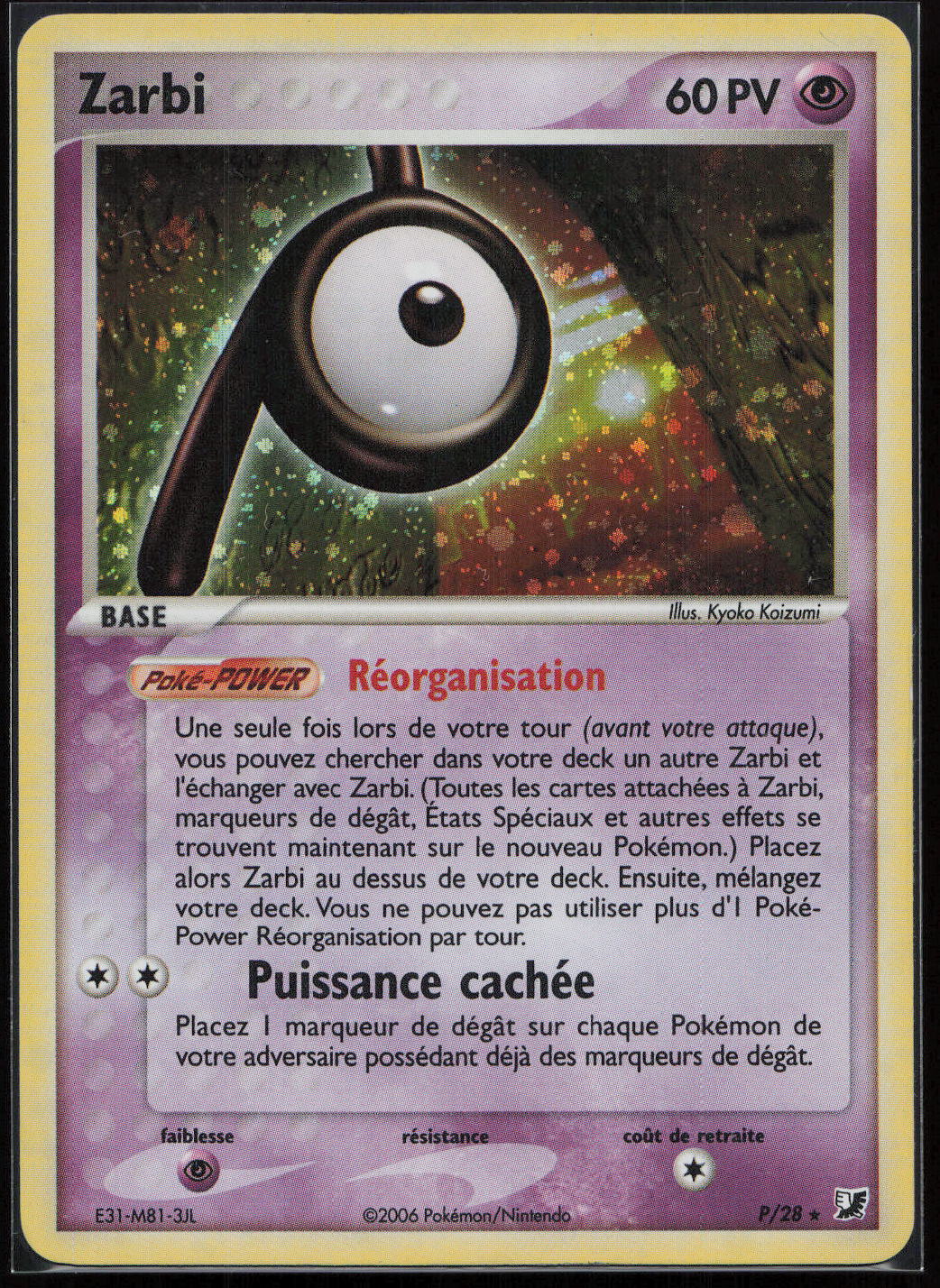 ZARBI HOLO P-28 - FORCES CACHEES - POKEMON FR 2006