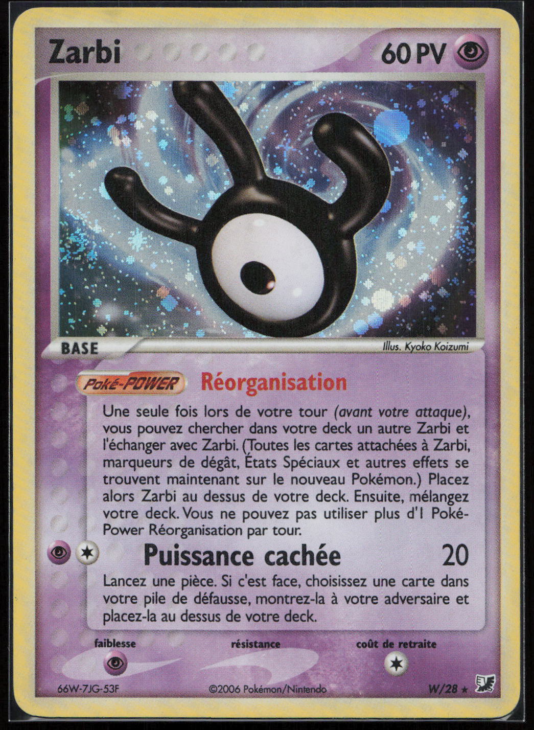ZARBI HOLO W-28 - FORCES CACHEES - POKEMON FR 2006