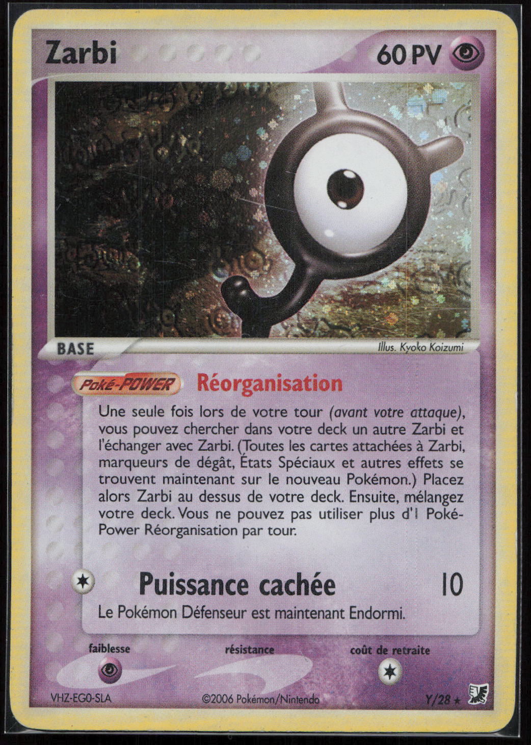 ZARBI HOLO Y-28 - FORCES CACHEES - POKEMON FR 2006