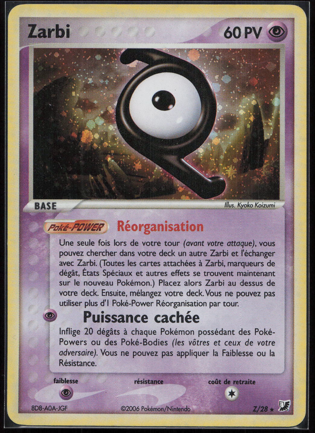 ZARBI HOLO Z-28 - FORCES CACHEES - POKEMON FR 2006