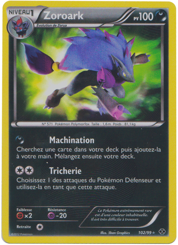ZOROARK SHINY 102/99 – DESTINEES FUTURES – POKEMON FR 2012