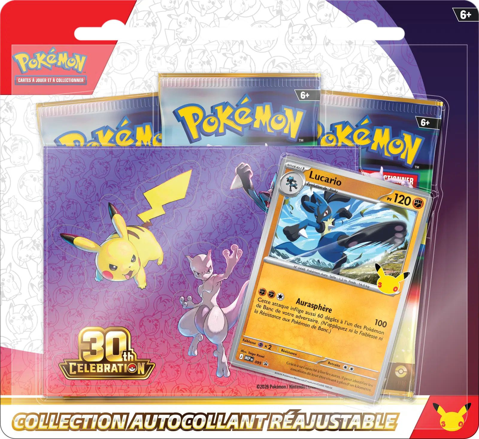 TRIPACK LUCARIO 30e ANNIVERSAIRE - ME5.5 - FRANCAIS 2026 POKEMON