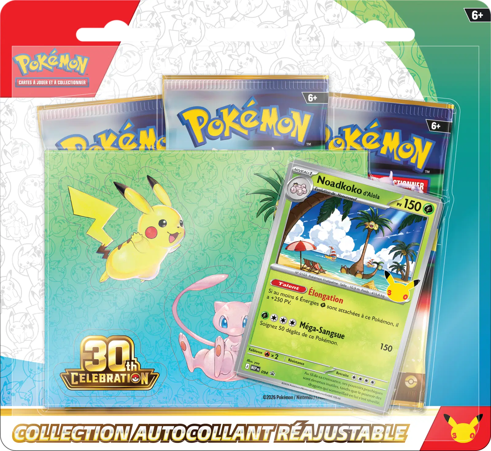 TRIPACK NOADKOKO D'ALOLA 30e ANNIVERSAIRE - ME5.5 - FRANCAIS 2026 POKEMON